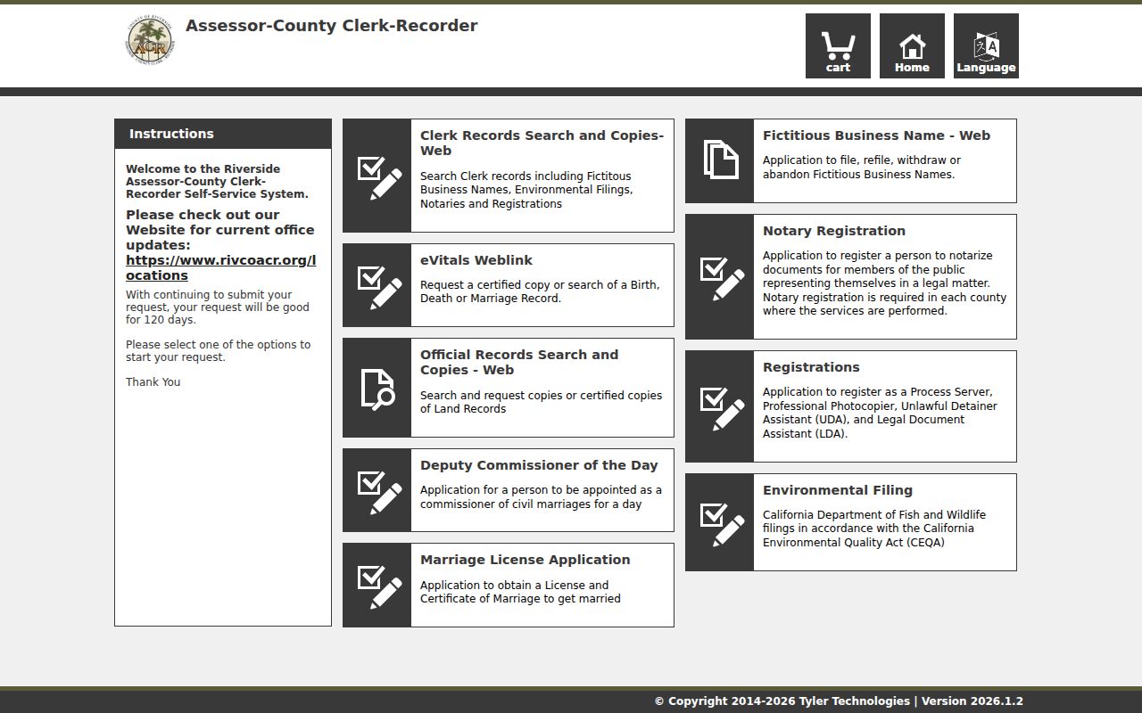 La Quinta people search routes on Riverside ACR Self-Service