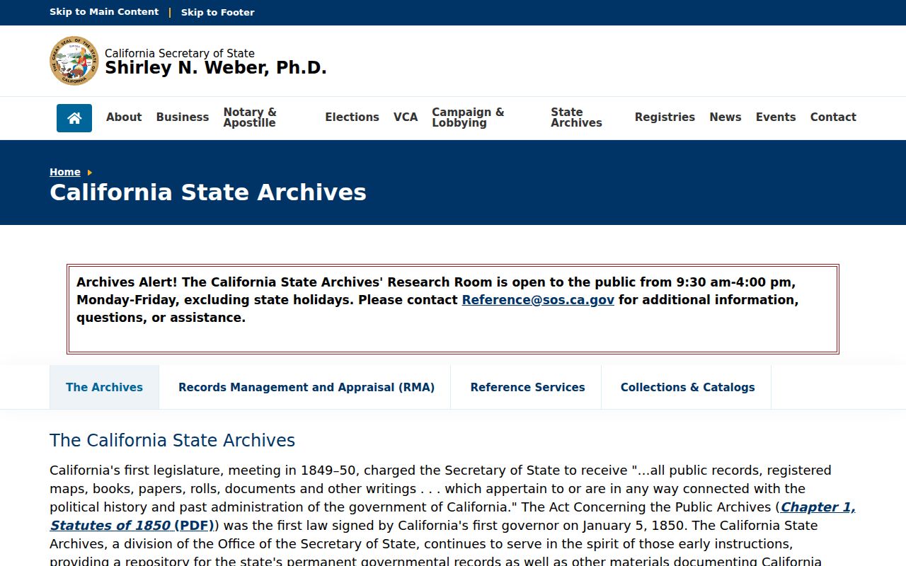 La Quinta people directories research at the California State Archives