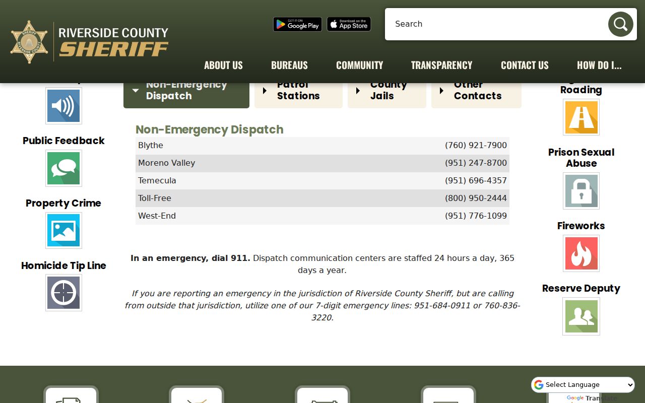 La Quinta public records search in Riverside County inmate system